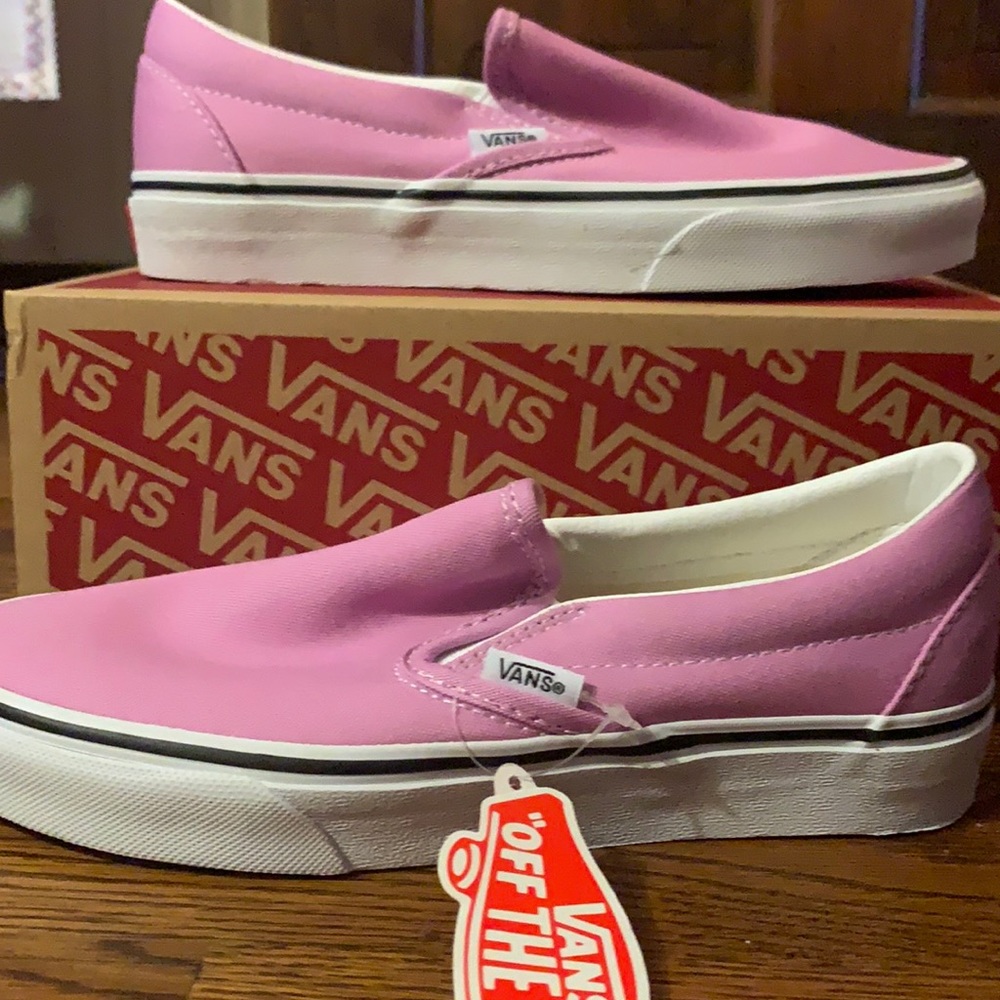 NWT Pink Slip On Vans